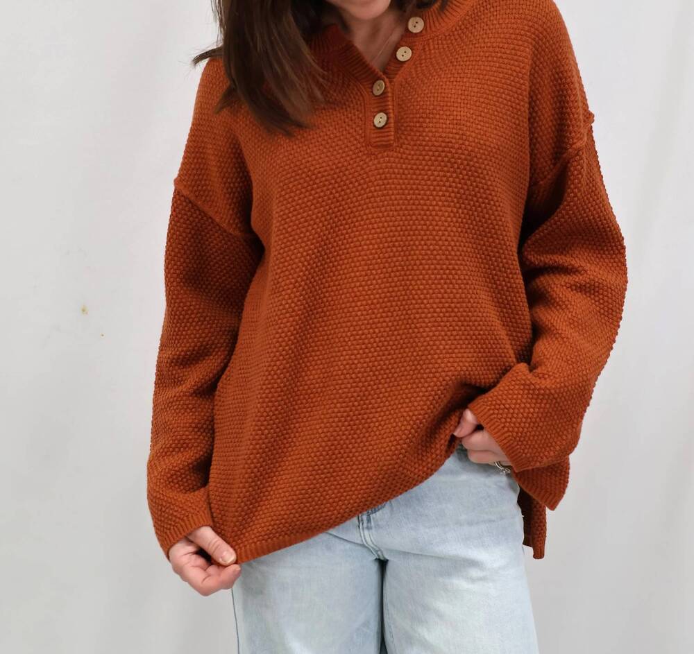 NEW UMGEE copper basin sweater in rust
